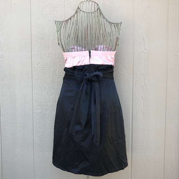[Trixxi] Strapless Black & Pink Dress Juniors 5 - Picture 4 of 8